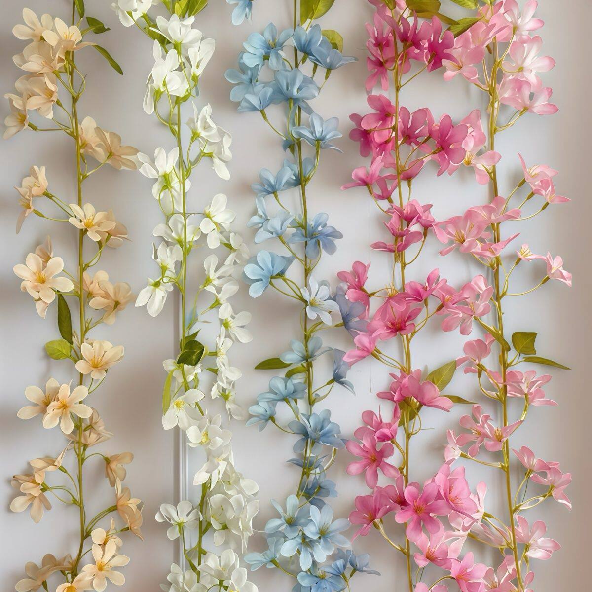 仿真樱花藤蔓塑料假花藤条客厅管道壁挂绢花软装缠绕装饰品