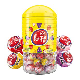 真知棒棒棒糖什锦果味桶装马年年货量大儿童小零食婚庆散装喜糖果