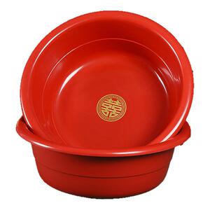 结婚喜盆一对女方陪嫁婚礼