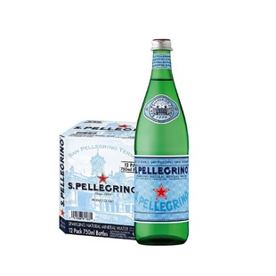 意大利进口圣培露天然含气矿泉水250/500/750ml气泡水多省包邮