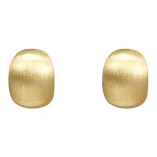 法式气质蚊香盘耳夹女拉丝磨砂豆豆无耳洞耳环港风复古高级感耳饰