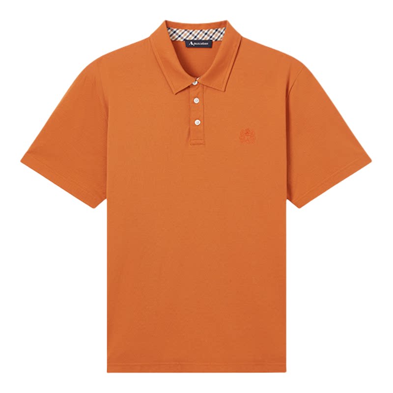 Aquascutum/雅格狮丹2026春夏新品男士商务休闲纯棉翻领短袖POLO