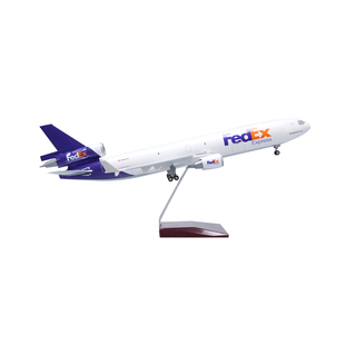 47cm仿真联邦快递MD11麦道11货机飞机模型拼装航空FEDEX摆件1:130