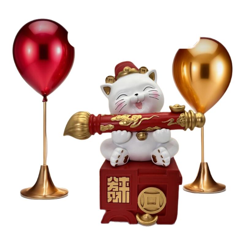 招财猫开业前台办公室玄关桌面家居风水装饰吉祥礼物工艺品摆件