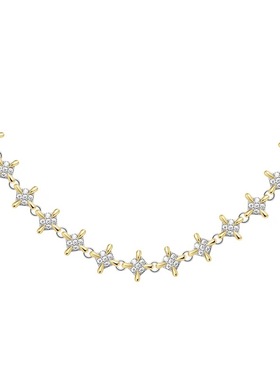 hefang925纯银何方满天星项链