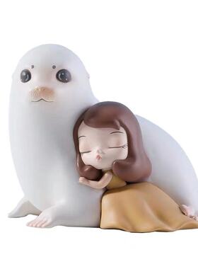 雪球海豹可米白夜童话可爱少女心