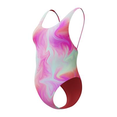 Speedo印花防晒女士连体泳衣