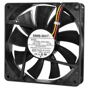 NMB大风量12025 12V0.72A 12CM电脑cpu机箱PWM散热风扇4710KL-04W