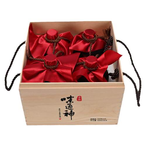 义庆隆 味通神老白干酒 53度500ml*4瓶木盒装 粮食酒衡水特产