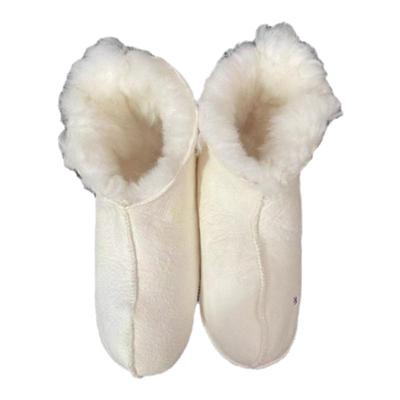 真皮毛一体羊皮袜子钓鱼靴子