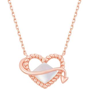 SIMPLEJOYS爱心925银项链恶魔白母贝原创设计y2k辣妹少女心穿搭