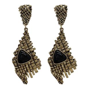 夜的第七章 高级感编织金属做旧复古耳环女 巴洛克夸张无耳洞耳夹