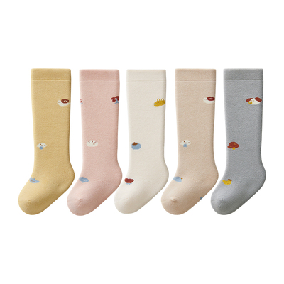 十月结晶粒粒阳光儿童袜子男童毛圈袜蓄热秋冬保暖厚女童婴儿袜子