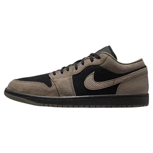 Jordan耐克男鞋AJ1摩卡小倒钩棕黑低帮板鞋复古篮球鞋IB7109-005