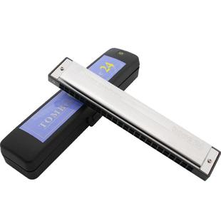 TOMBO通宝休止符定制改装金属琴格款24孔复音口琴6624初学者入门