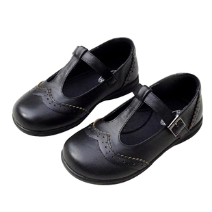 女童黑色皮鞋真皮单鞋儿童小皮鞋学生校服软底丁字公主鞋玛丽珍鞋