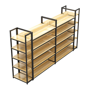 中岛柜双面超市货架展示架化妆品便利店小卖部商店多层零食置物架