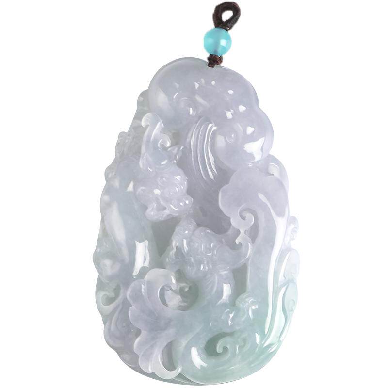 缅甸翡翠仿古龙牌吊坠正品
