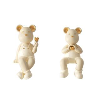 暴力熊吊脚摆件奶油风客厅电视柜酒柜书柜坐姿儿童房高级软装饰品