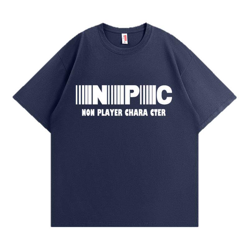 NPC道具合成短袖男创意游戏周边纯棉圆领T恤青少年学生情侣女