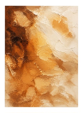 奢遇纯手绘油画海浪花卉客厅装饰画简约现代度假风挂画