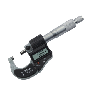 桂林广陆数显外径千分尺0-25mm电子数字螺旋测微器高精度0.001mm