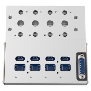 气动电磁阀集成阀岛4V210二位五通下插式F3总线阀板24V汇流板阀组