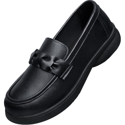 肯德基防滑工作鞋女上班黑色鞋子