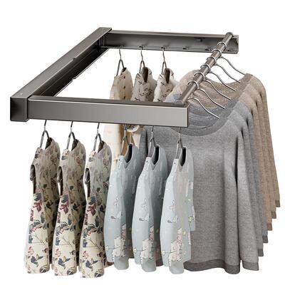 阳台断桥铝窗户伸缩折叠晾衣架