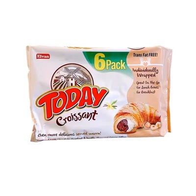 Elvan牛角包爆浆夹心面包小零食