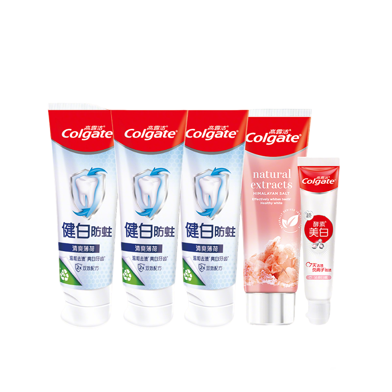 【淘享】高露洁喜马拉雅盐家庭装多效护理（重量合计430g）A