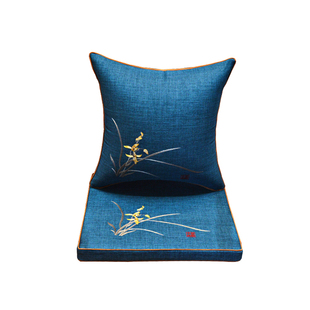 中式红木餐椅垫高密度海绵乳胶实木官帽太师文椅茶座圈椅垫子定制