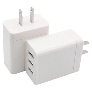 旺颀充电头三口USB2.4A多口插头充电器多功能快充电源适配器适用苹果安卓华为手机通用3.4A多孔三头多插孔