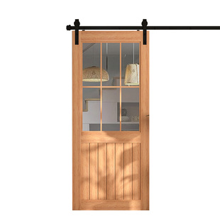 谷仓门实木门原木门吊轨门卫生间门厕所门厨房推拉门谷仓门移门