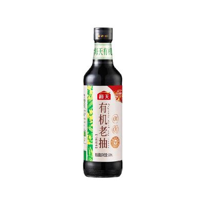 海天有机老抽0添加上色酱油玻璃