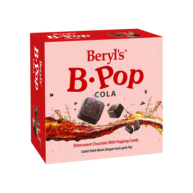马来西亚原装进口零食beryls倍乐思跳跳糖苦甜巧克力可乐味薄荷味