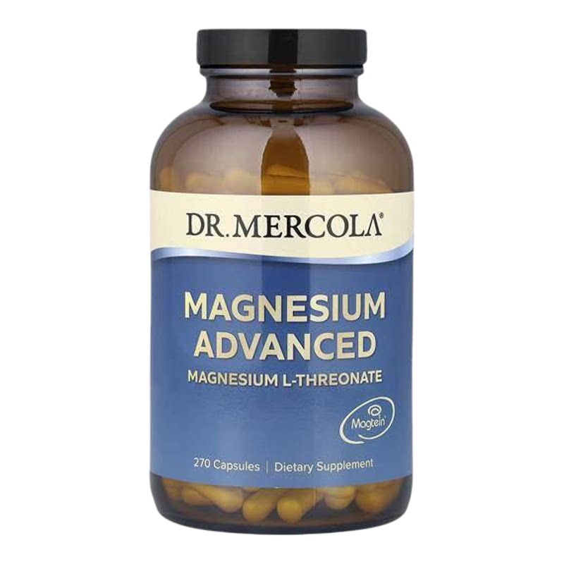 Mercola博士L-苏糖酸镁胶囊提升认知功能压力大脑情绪睡眠帮助补