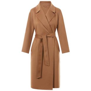 【宋佳同款】LANCY/朗姿2024冬季新款纯羊绒长款双面呢毛呢大衣