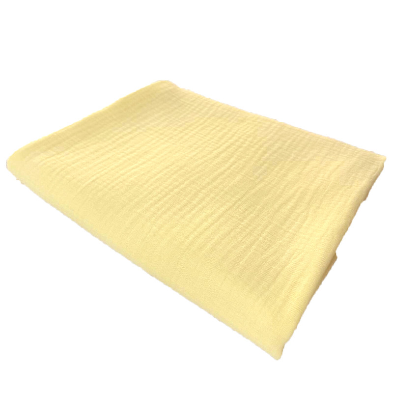 2件包邮 文艺纯色柔软双层泡泡皱纱纯棉布 裙袍子布料服装DIY面料