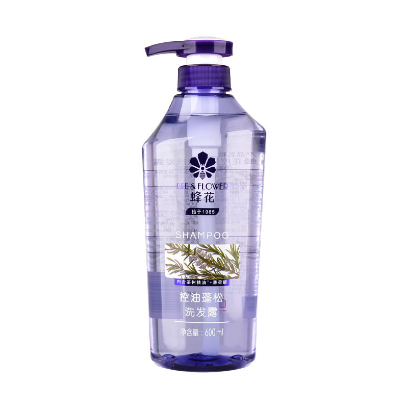 蜂花600ml控油蓬松洗发露清爽茶树精油薄荷醇洗发水国货正品
