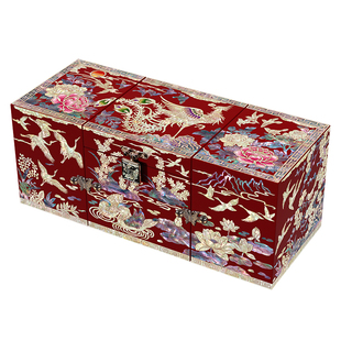 锦贝传说螺钿漆器首饰盒百鸟朝凤结婚礼物三金陪嫁礼盒饰品收纳盒