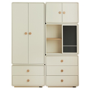 全友家居2026新款现代简约儿童组合储物衣柜卧室家用收纳柜子衣橱