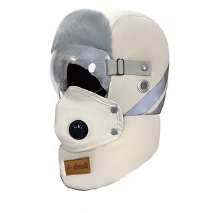 帽子女冬季保暖防寒风骑行神器套头电动车骑车保暖防寒面罩雷锋帽