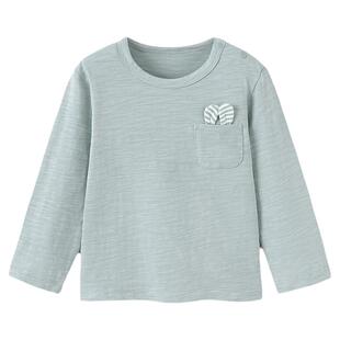 babylove男女宝宝长袖t恤春秋季打底衫竹节棉内搭婴幼儿百搭上衣