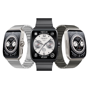 适用oppowatch4Pro保时捷金属表带智能运动手表oppowatch新款4代表链替换带时尚版男女4代透气腕带高级配件