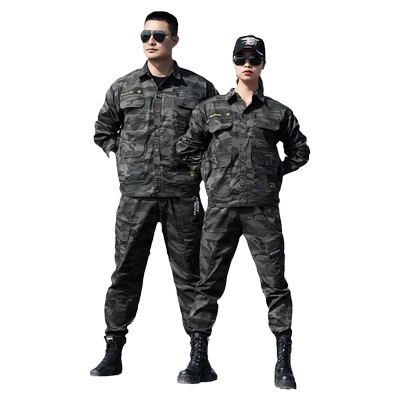工作服男弹力棉舒适迷彩服套装男