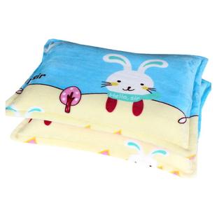 儿童法兰绒枕套加厚保暖法莱绒枕芯套幼儿园珊瑚绒枕头套一对拍2