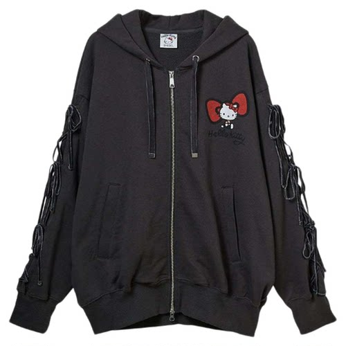 SNIDEL2025秋冬新品HELLO KITTY联名连帽蝴蝶结卫衣SWCT254256