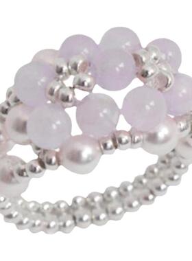 戒指女小众设计925纯银指环手工编织定制食指戒轻奢高级感叠戴女