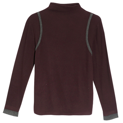 红色半高领打底衫女秋冬季